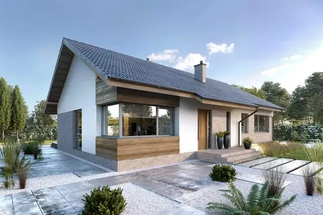 Bungalov Glory 5+1 jako větší jednopodlažní rodinný dům s terasou u denní části